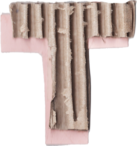 Scrap Material Cutout Letter T