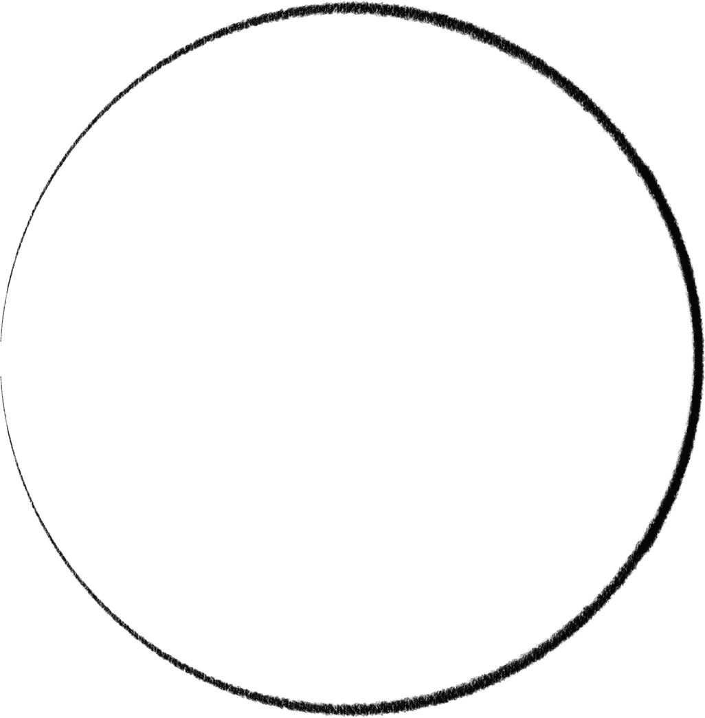Black circle frame.